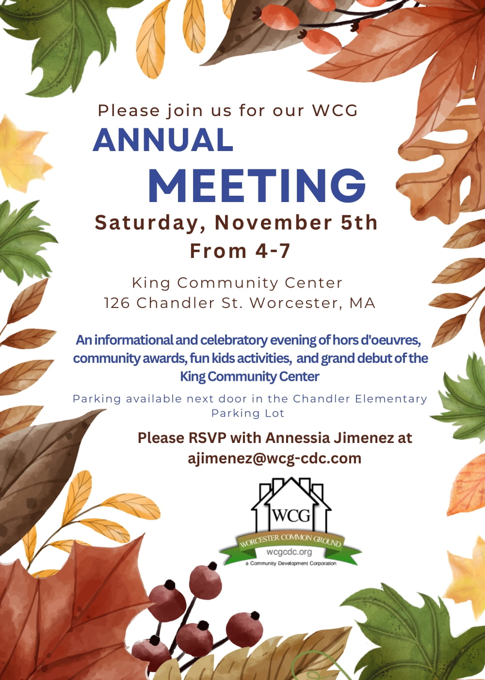 Read more about the article Invitation to Our WCG Annual Meeting